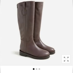 Berkeley riding boots in leather - J. Crew NWT! Color: Ganache (Brown)